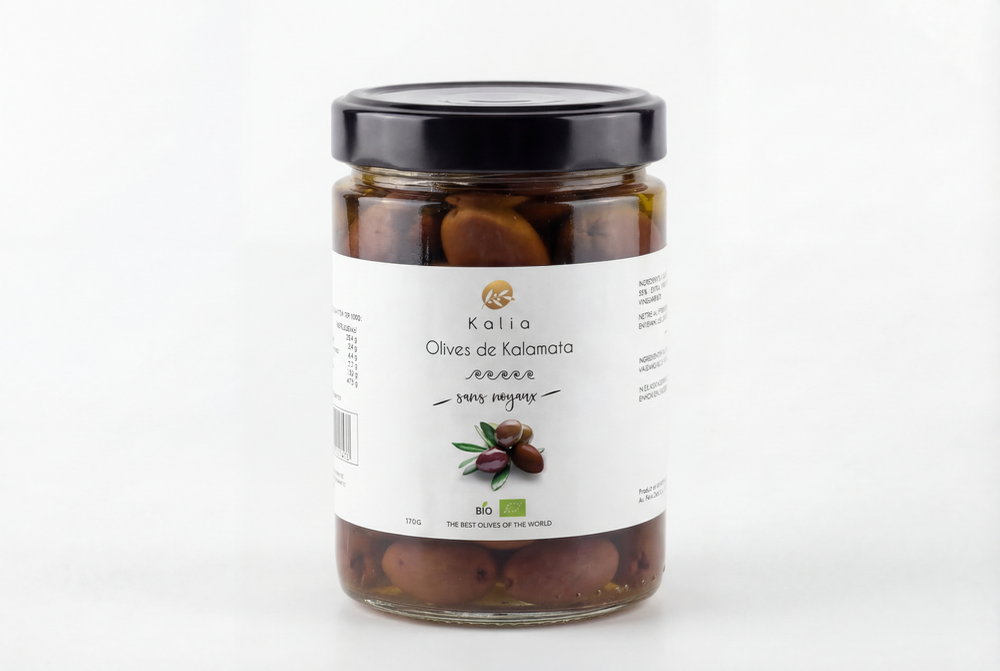 Kalia Olives Kalamata sans noyaux 170g